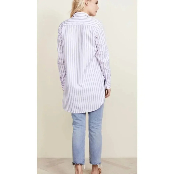 Frank & Eileen Grayson Button Down Shirt Cotton Blue and Pink Stripe Size Small - Picture 2 of 8